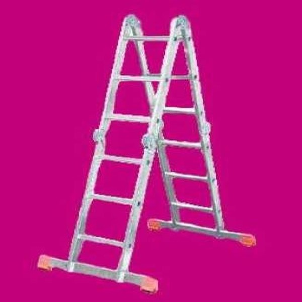 BaloBau Csuklós 4 részes alumínium létra, multifunkciós - 4 x 3 fokos