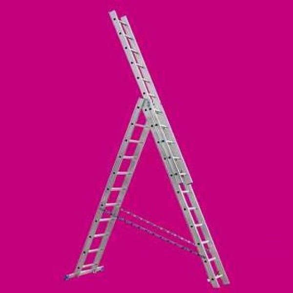 BaloBau Háromrészes alumínium létra, multifunkciós